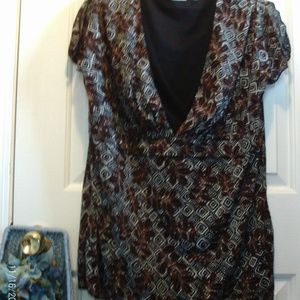 Split cap sleeve v neck Cato top size 14/16